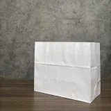 Túi giấy không quai, Không quai V3 ngang trắng, 25 × 30 × 14 cm, 120 g/m²