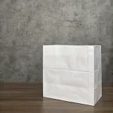 Túi giấy không quai, Không quai V10 trắng, 25 × 25 × 14 cm, 120 g/m²