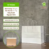 Túi giấy có quai trắng, V4 Trắng 28x35x17, 28 × 35 × 17 cm, 120 g/m²