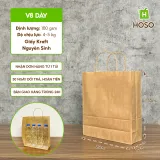 Túi giấy kraft có quai nâu, V8 dày, 30 × 25 × 10 cm, 100 g/m²